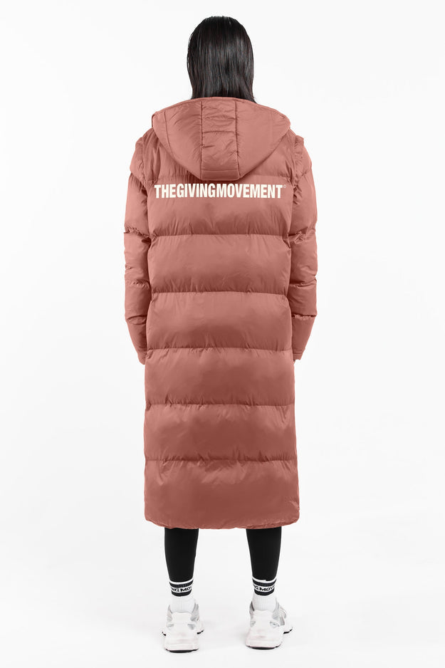 2-in-1 Long PUFFA Gilet & Jacket Dusty Pink Unisex