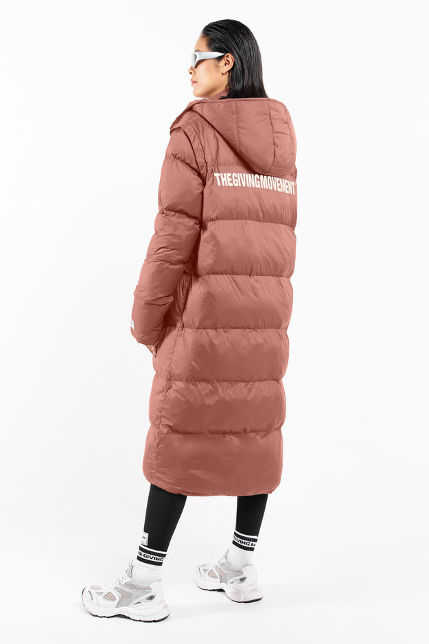 2-in-1 Long PUFFA Gilet & Jacket Dusty Pink Unisex