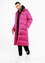 2-in-1 Long PUFFA Gilet & Jacket Fuschia Unisex