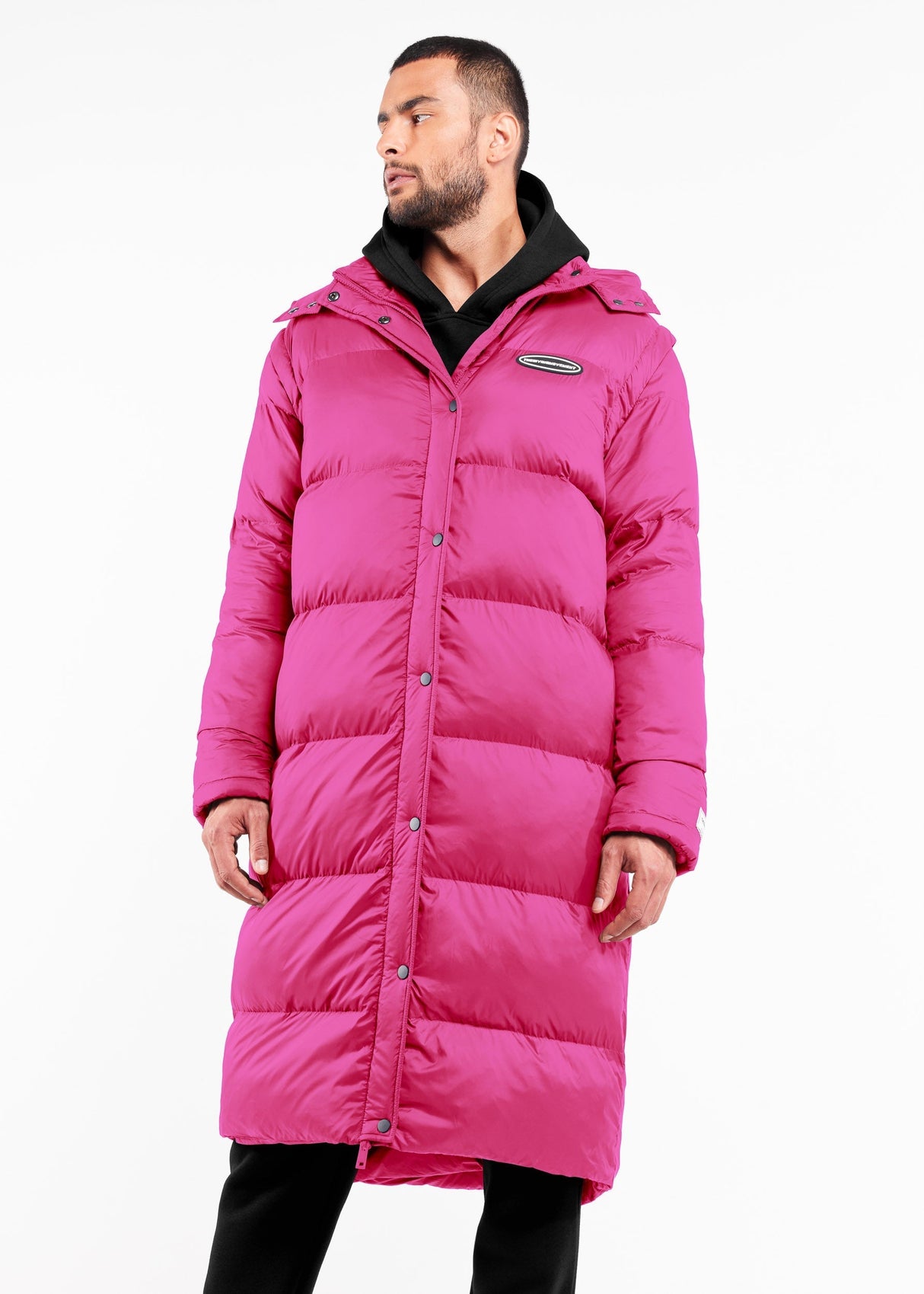 2-in-1 Long PUFFA Gilet & Jacket Fuschia Unisex