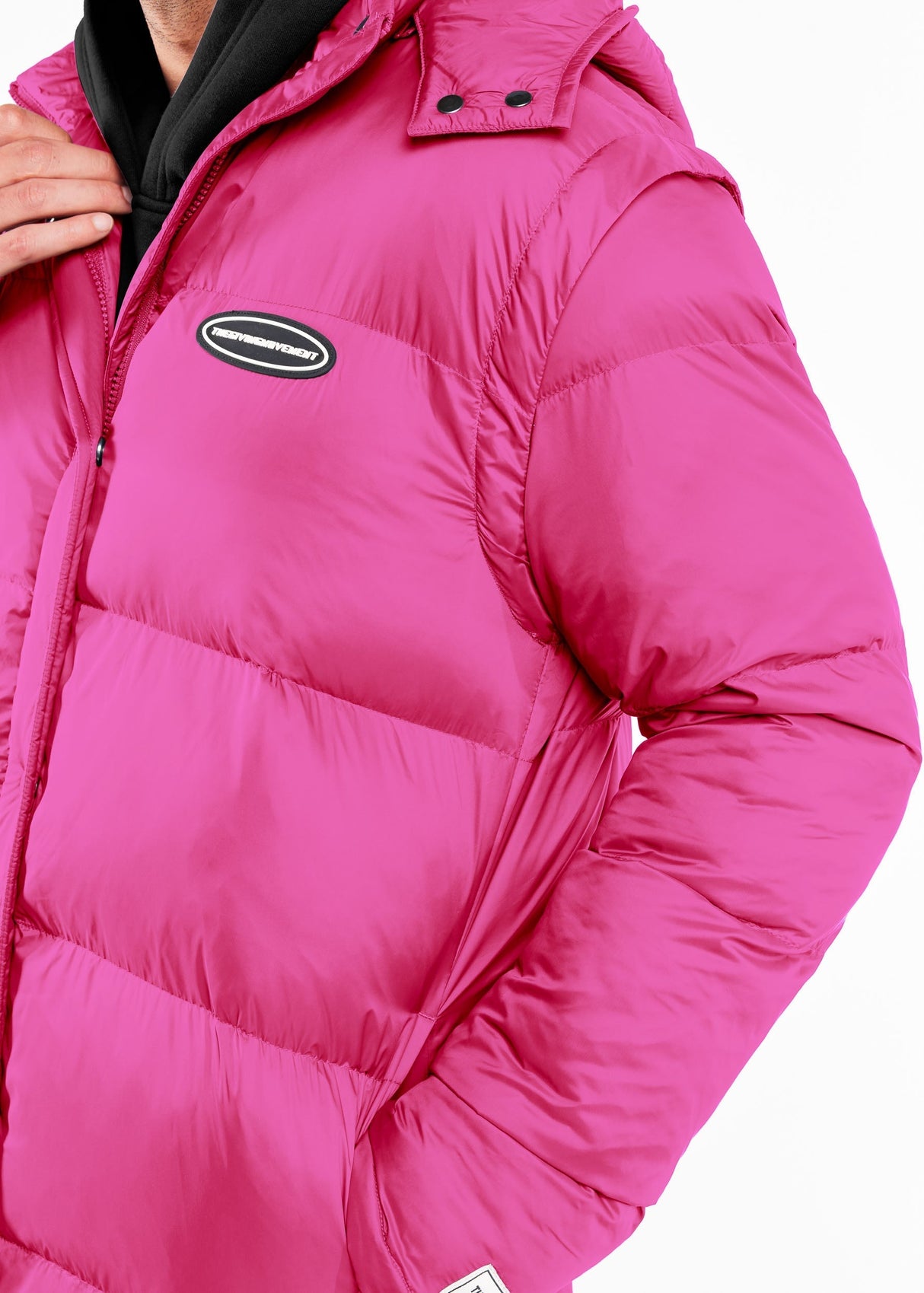 2-in-1 Long PUFFA Gilet & Jacket Fuschia Unisex