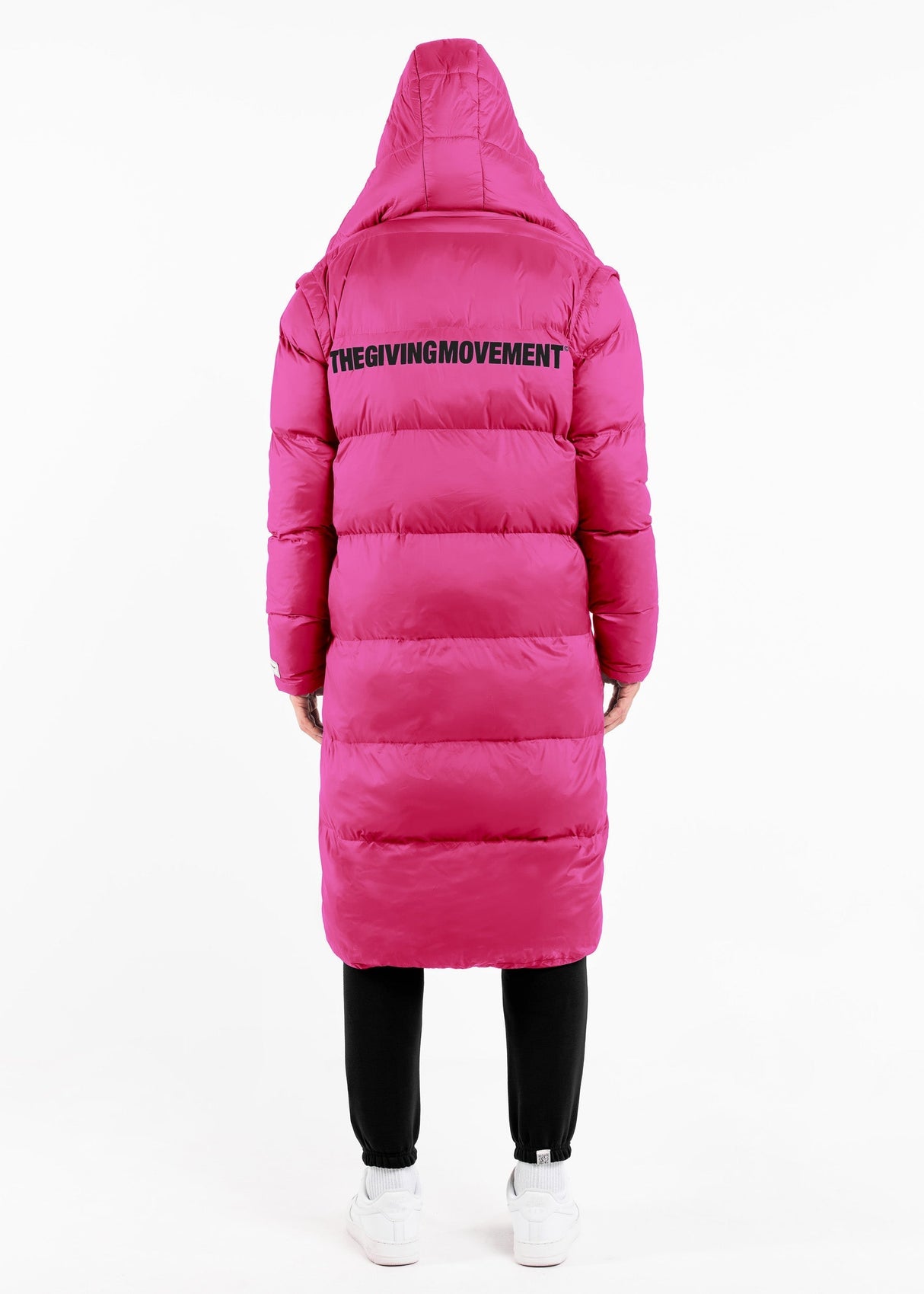 2-in-1 Long PUFFA Gilet & Jacket Fuschia Unisex