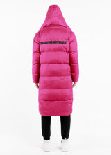 2-in-1 Long PUFFA Gilet & Jacket Fuschia Unisex