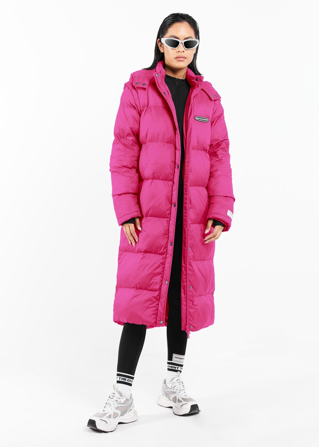 2-in-1 Long PUFFA Gilet & Jacket Fuschia Unisex