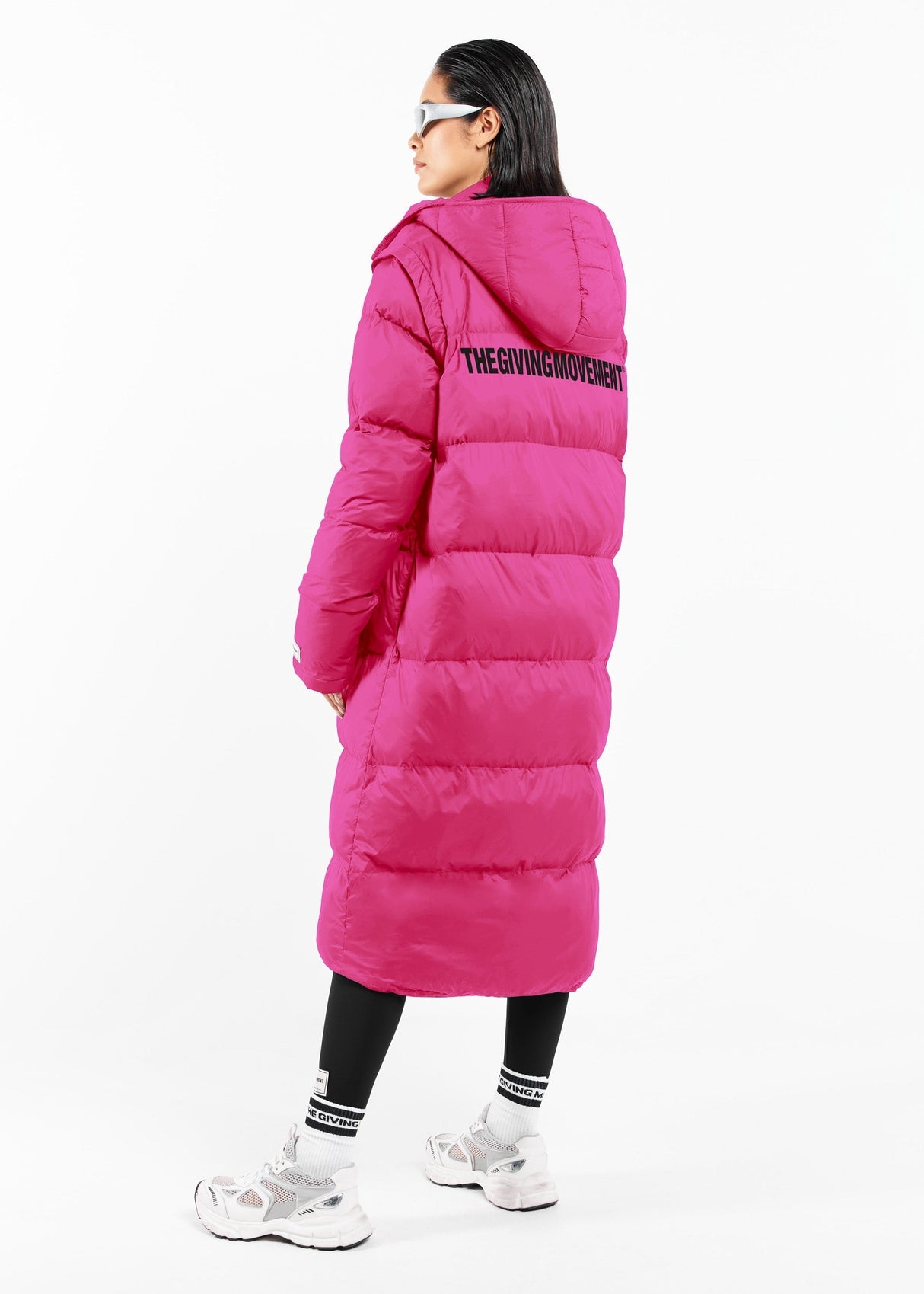 2-in-1 Long PUFFA Gilet & Jacket Fuschia Unisex