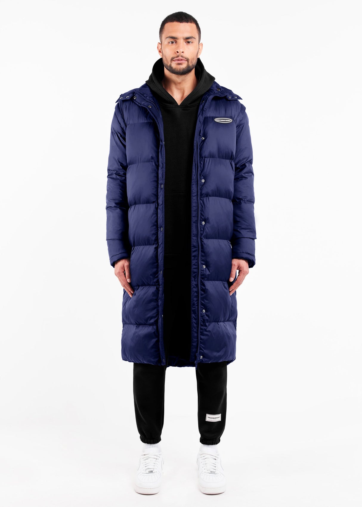 2-in-1 Long PUFFA Gilet & Jacket Navy Blue Unisex