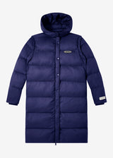 2-in-1 Long PUFFA Gilet & Jacket Navy Blue Unisex