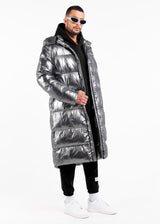 2-in-1 Long PUFFA Gilet & Jacket Pewter Unisex