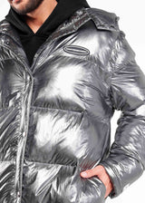 2-in-1 Long PUFFA Gilet & Jacket Pewter Unisex