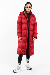 2-in-1 Long PUFFA Gilet & Jacket Red Unisex