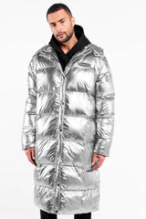 2-in-1 Long PUFFA Gilet & Jacket Silver Unisex