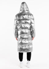 2-in-1 Long PUFFA Gilet & Jacket Silver Unisex