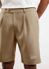 Formal Tailored Shorts Taupe