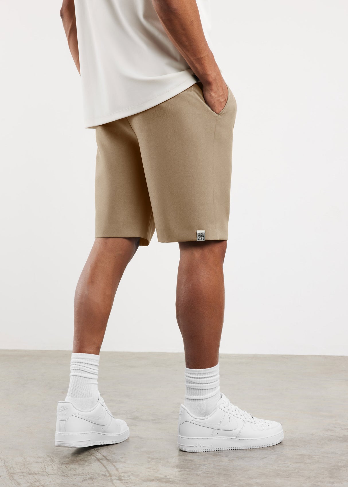 Formal Tailored Shorts Taupe