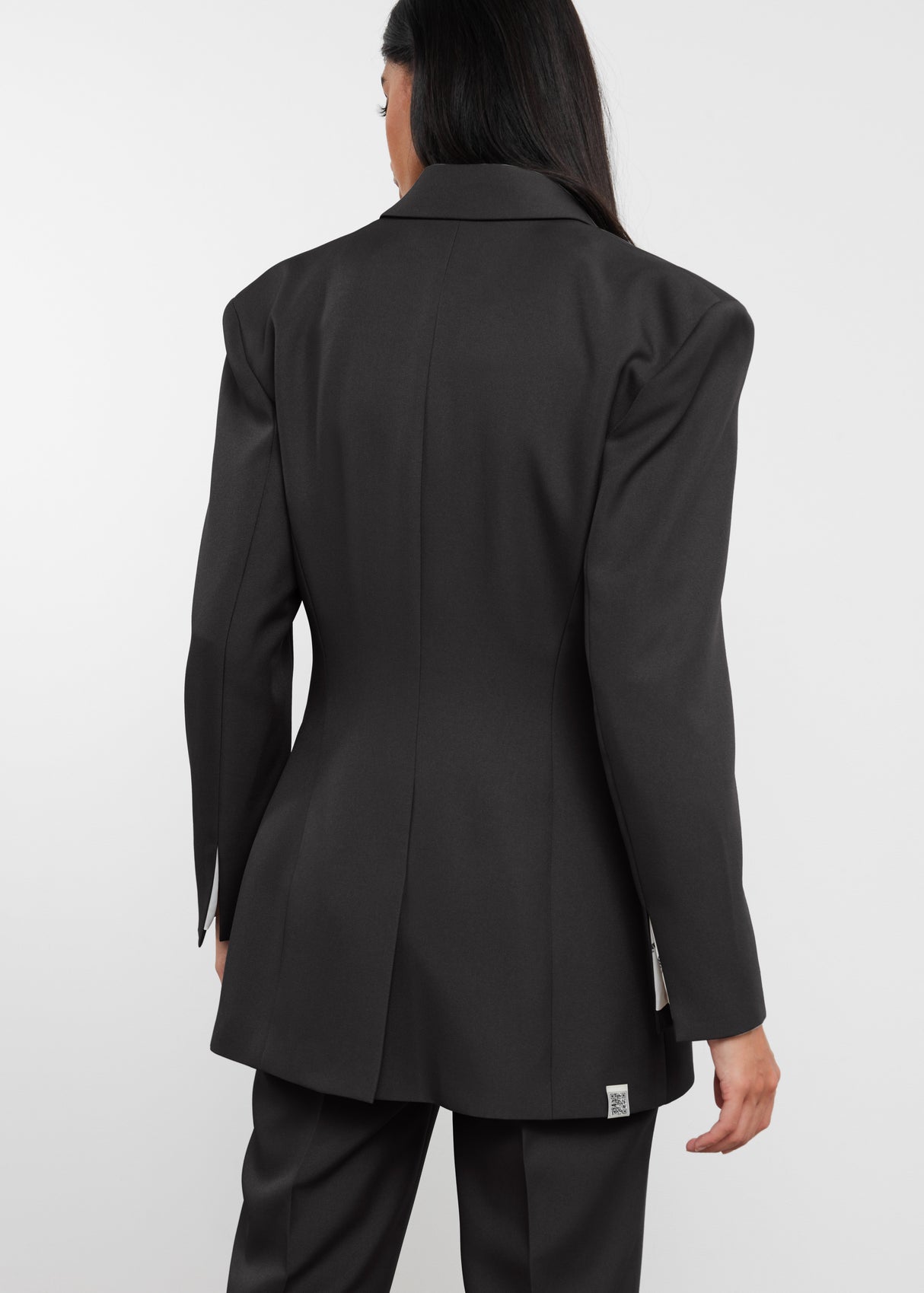 Women's Formal Cinched Waist Blazer True Black