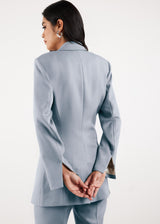 Formal Cinched Waist Blazer Opal Blue