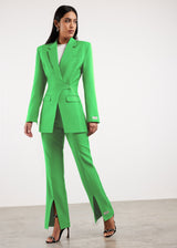 Formal Cinched Waist Blazer Peppermint