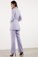 Formal Cinched Waist Blazer Pastel Purple