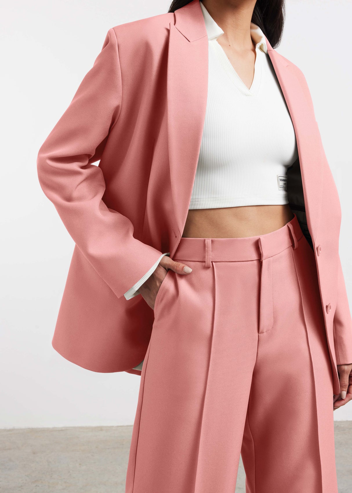 Oversized Re-Form100© Blazer Blush Pink