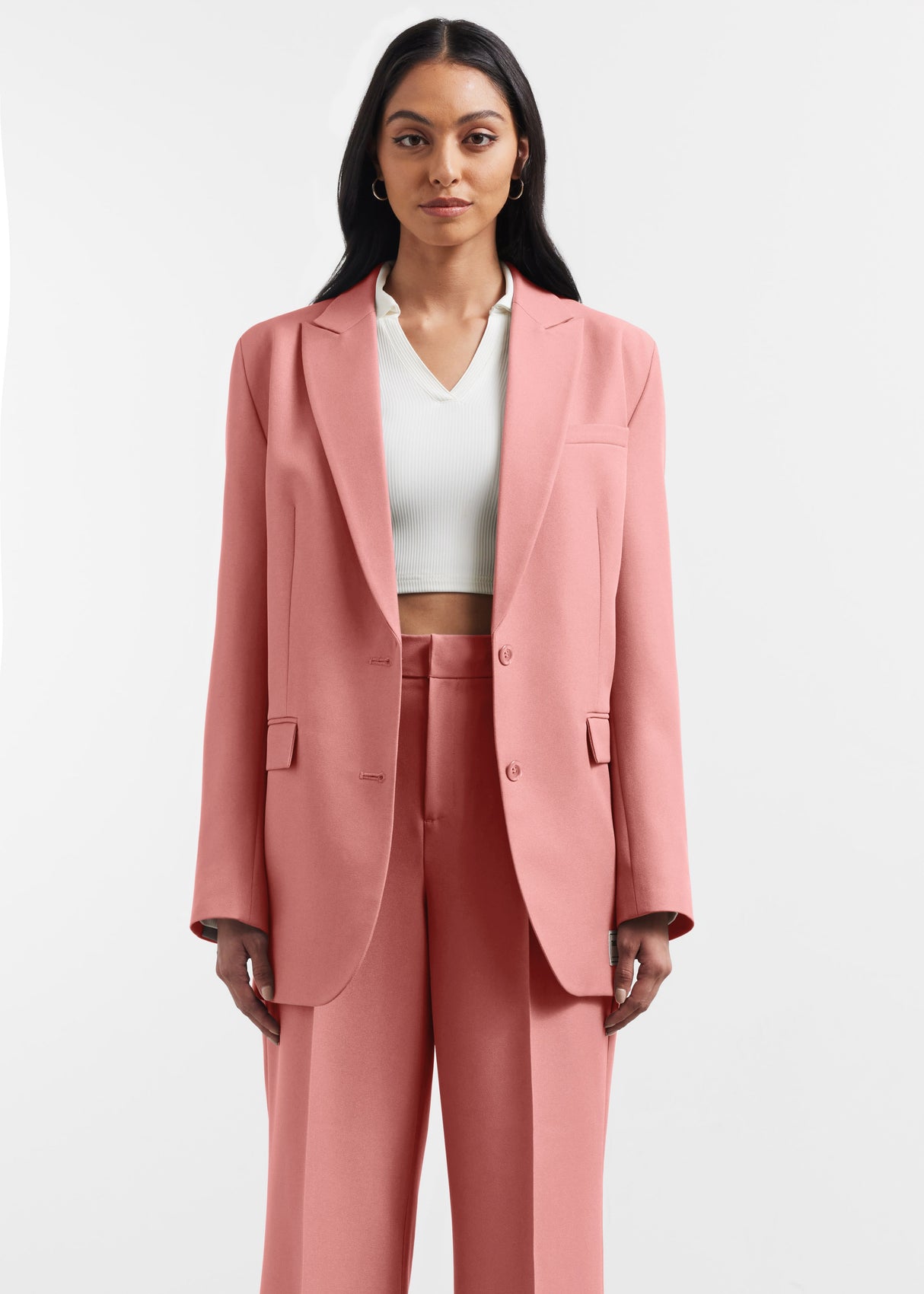 Oversized Re-Form100© Blazer Blush Pink