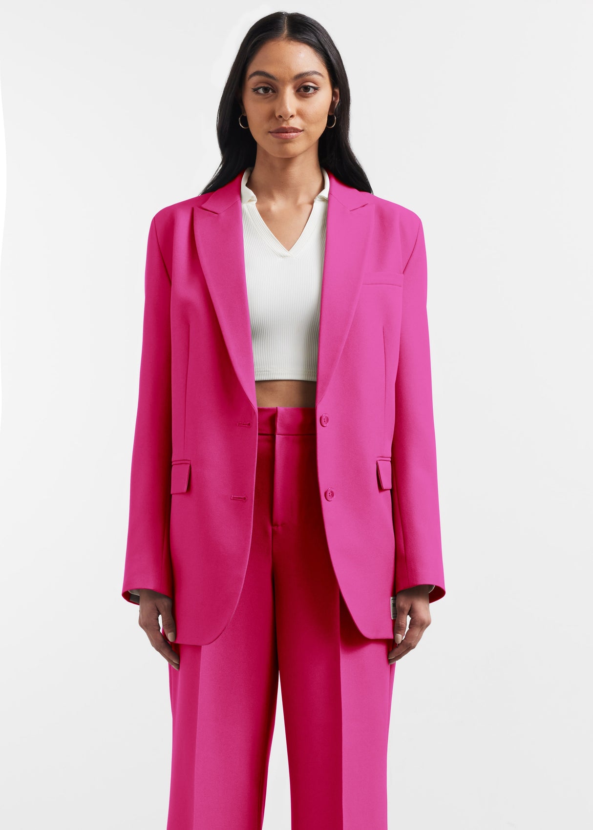 Oversized Re-Form100© Blazer Fuschia Pink