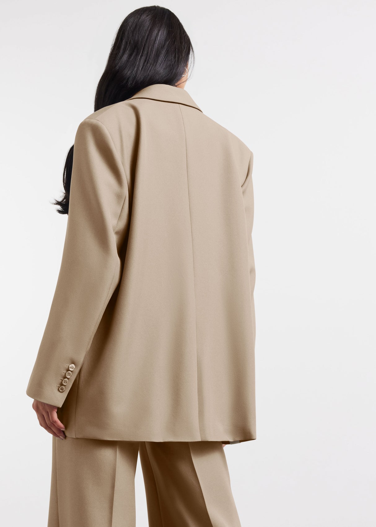 Oversized Re-Form100© Blazer Taupe