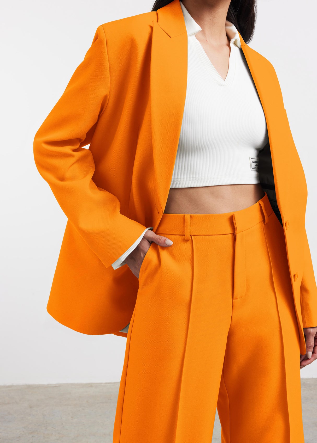 Oversized Re-Form100© Blazer Tangerine Orange