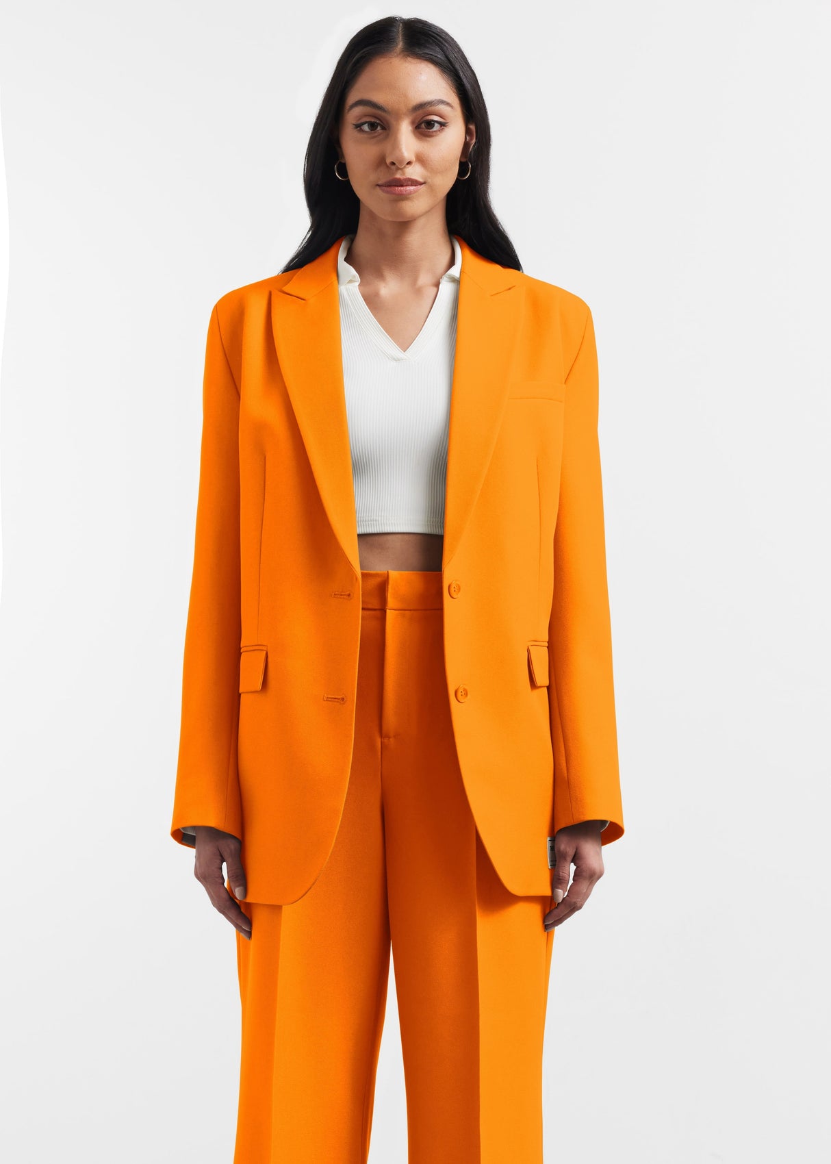 Oversized Re-Form100© Blazer Tangerine Orange