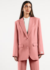 Formal Oversized Blazer Blush Pink