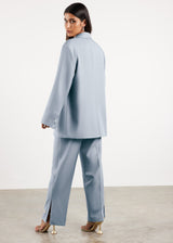 Formal Oversized Blazer Opal Blue