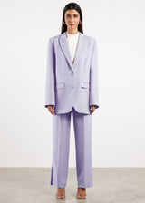 Formal Oversized Blazer Pastel Purple