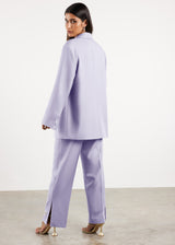 Formal Oversized Blazer Pastel Purple