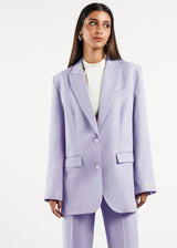 Formal Oversized Blazer Pastel Purple