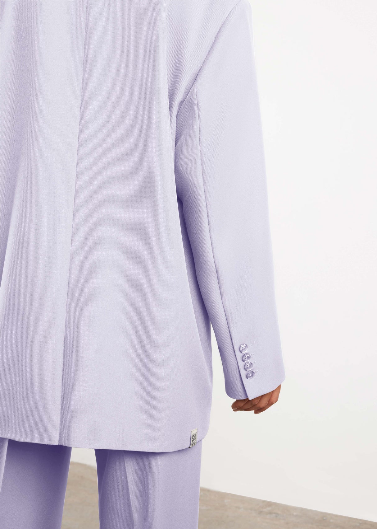 Formal Oversized Blazer Pastel Purple