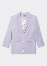 Formal Oversized Blazer Pastel Purple