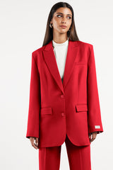 Formal Oversized Blazer Red