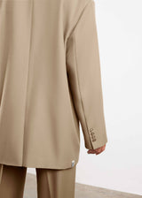 Formal Oversized Blazer Taupe