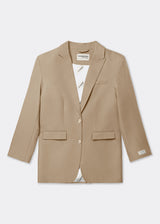 Formal Oversized Blazer Taupe