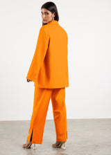 Formal Oversized Blazer Tangerine Orange