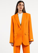 Formal Oversized Blazer Tangerine Orange