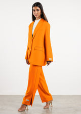 Formal Oversized Blazer Tangerine Orange