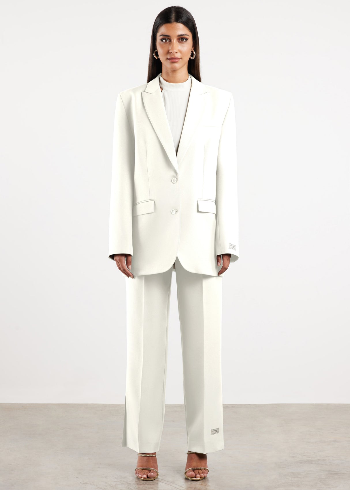 Formal Oversized Blazer White