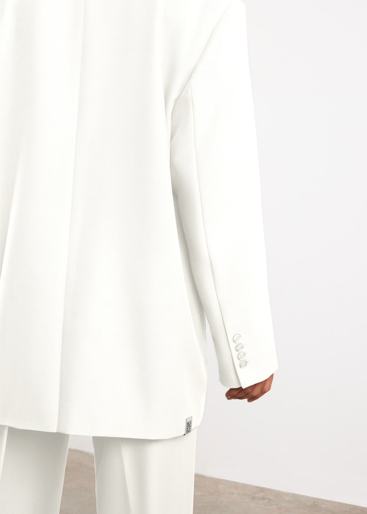 Formal Oversized Blazer White