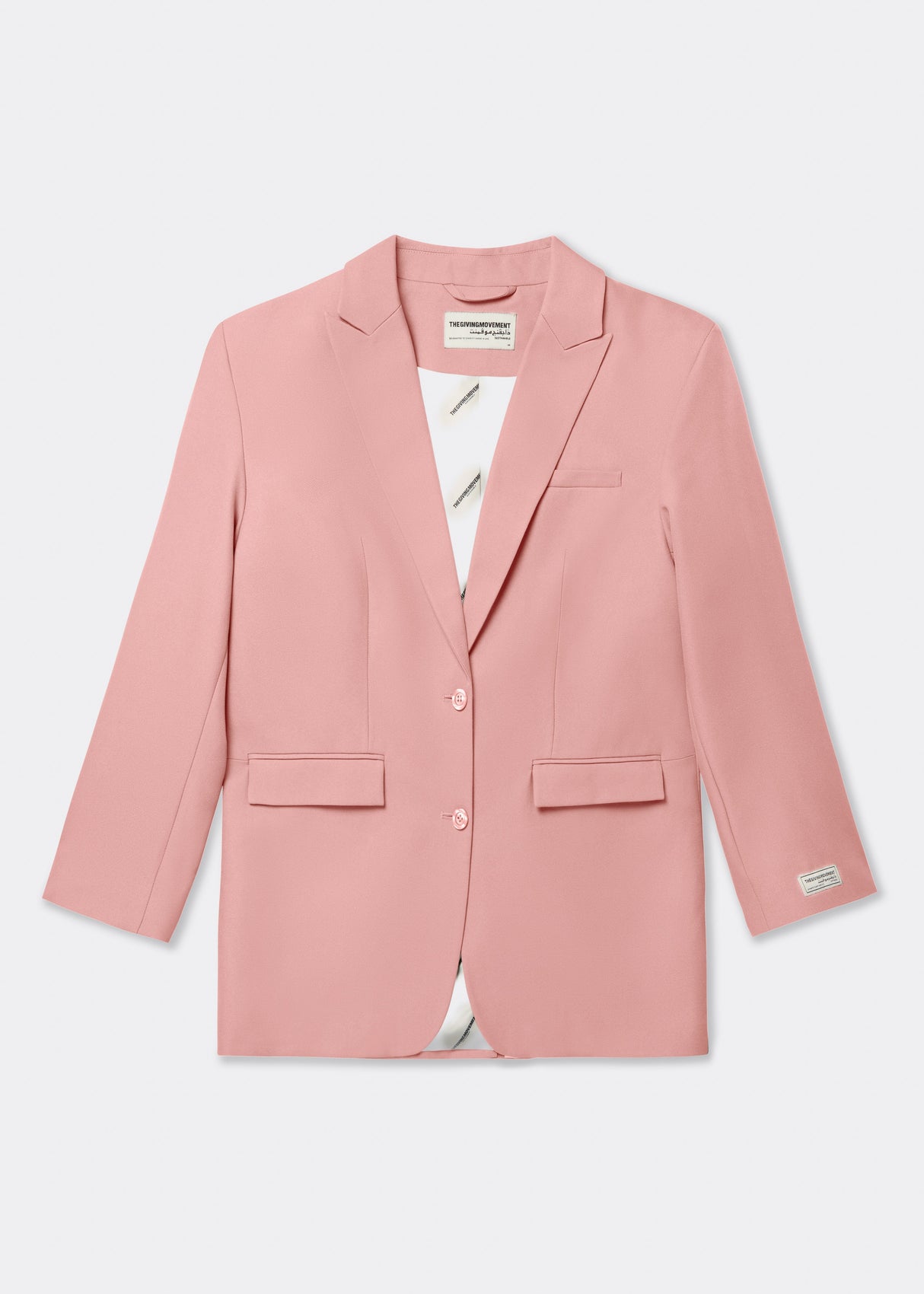 Formal Oversized Blazer Blush Pink