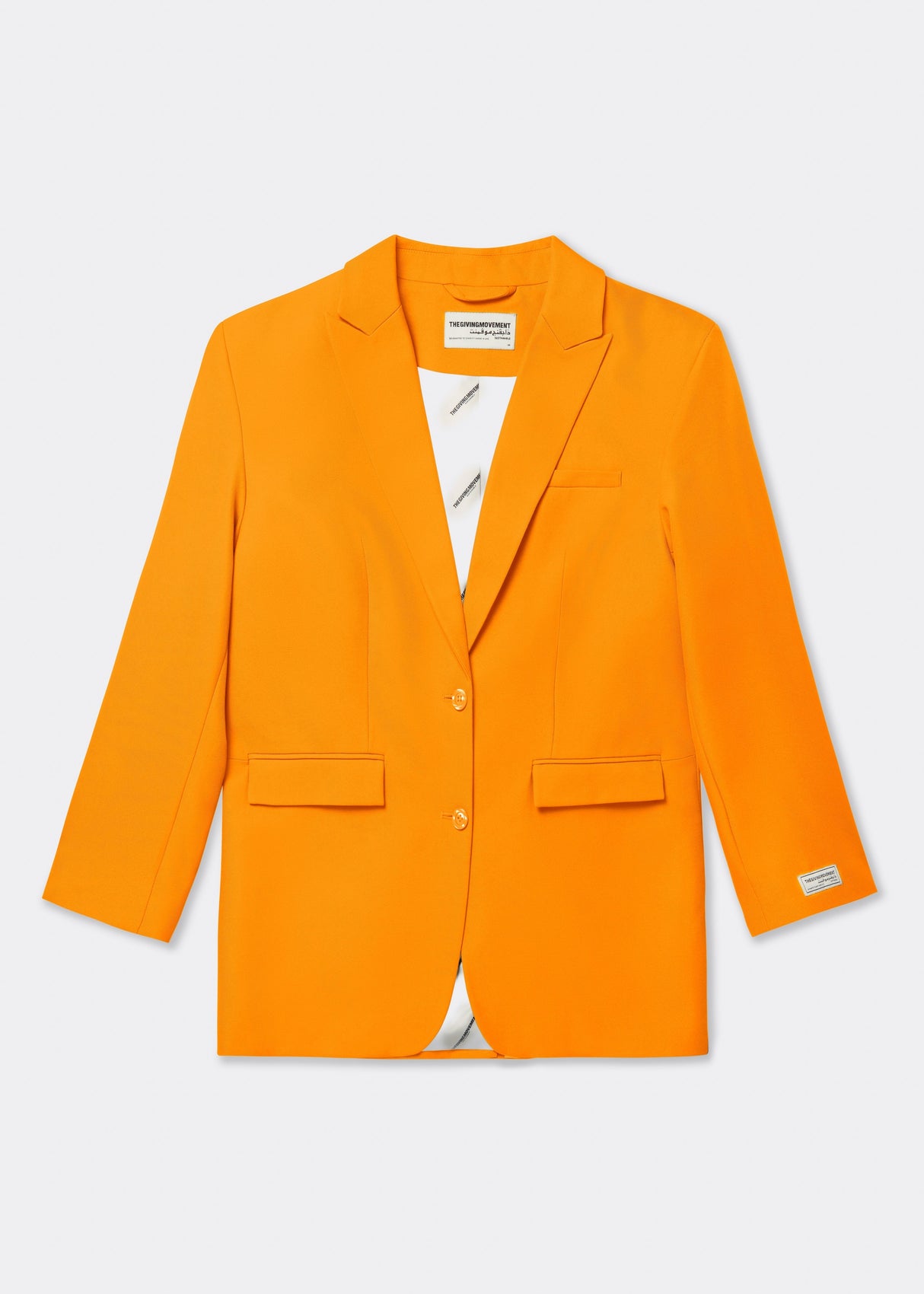 Formal Oversized Blazer Tangerine Orange