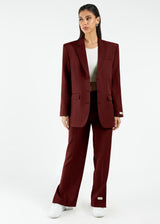 Women's Formal Oversized Blazer Blood Stone