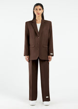 Women's Formal Oversized Blazer Coca Brown