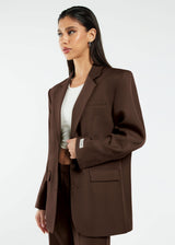 Women's Formal Oversized Blazer Coca Brown