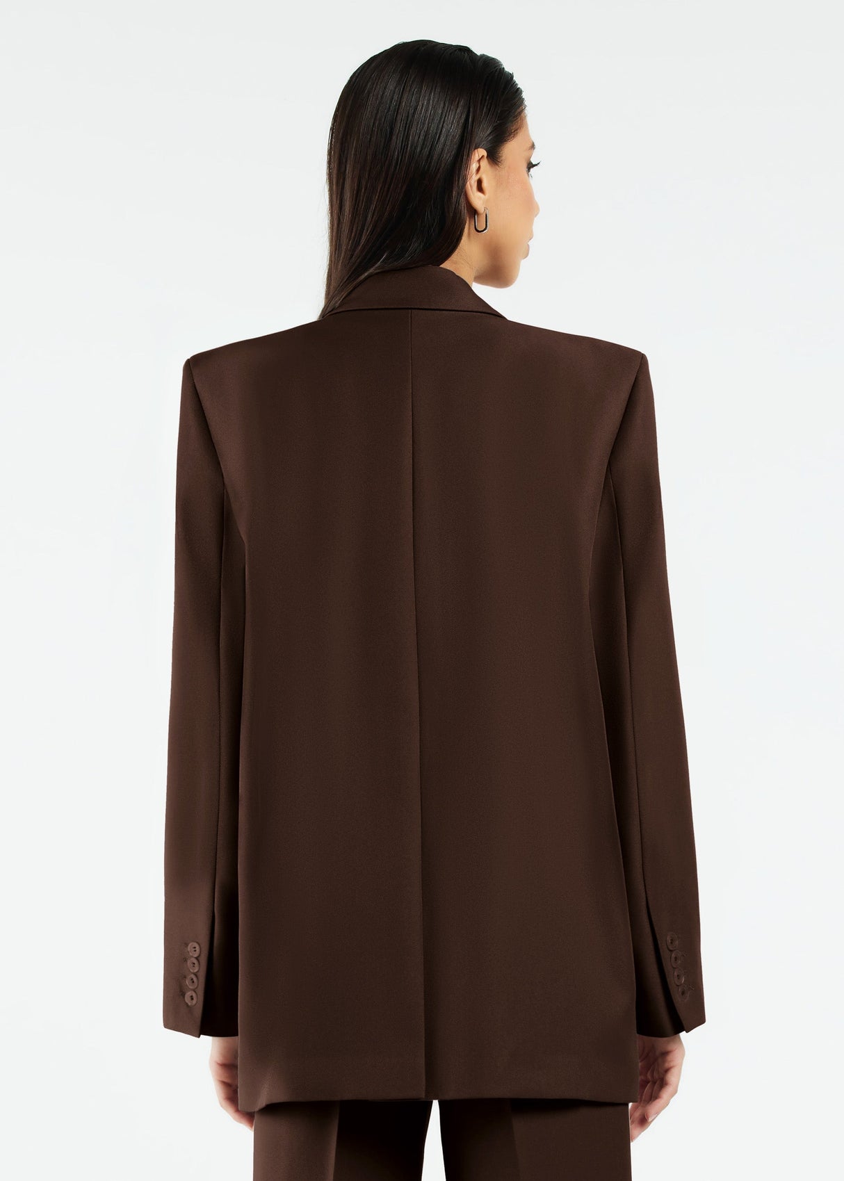 Women's Formal Oversized Blazer Coca Brown