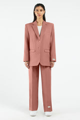 Women's Formal Oversized Blazer Dusty Pink